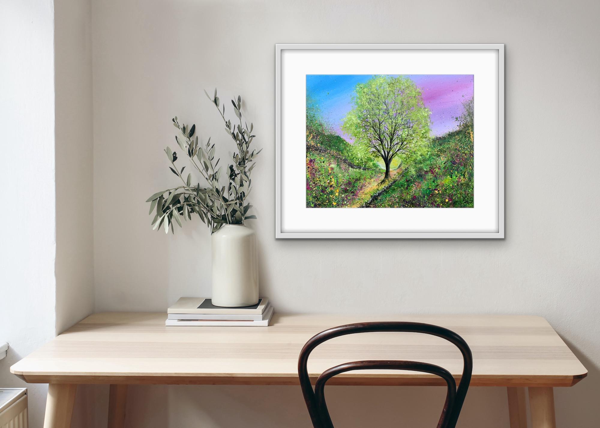 Brezo con sicomoro, Pintura original, Naturaleza, Pintura de paisaje, Colinas - Painting de Jan Rogers