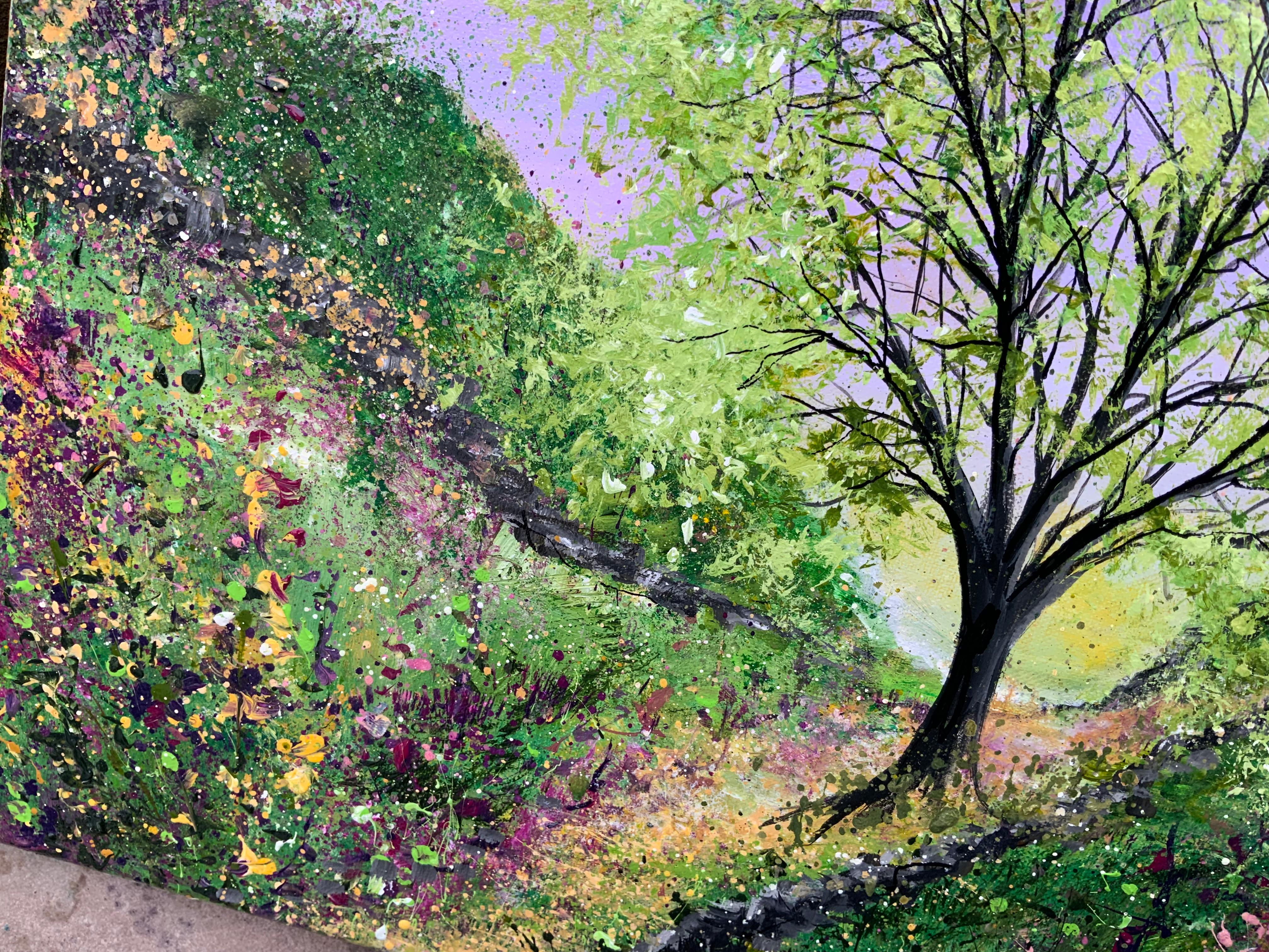 Brezo con sicomoro, Pintura original, Naturaleza, Pintura de paisaje, Colinas en venta 1