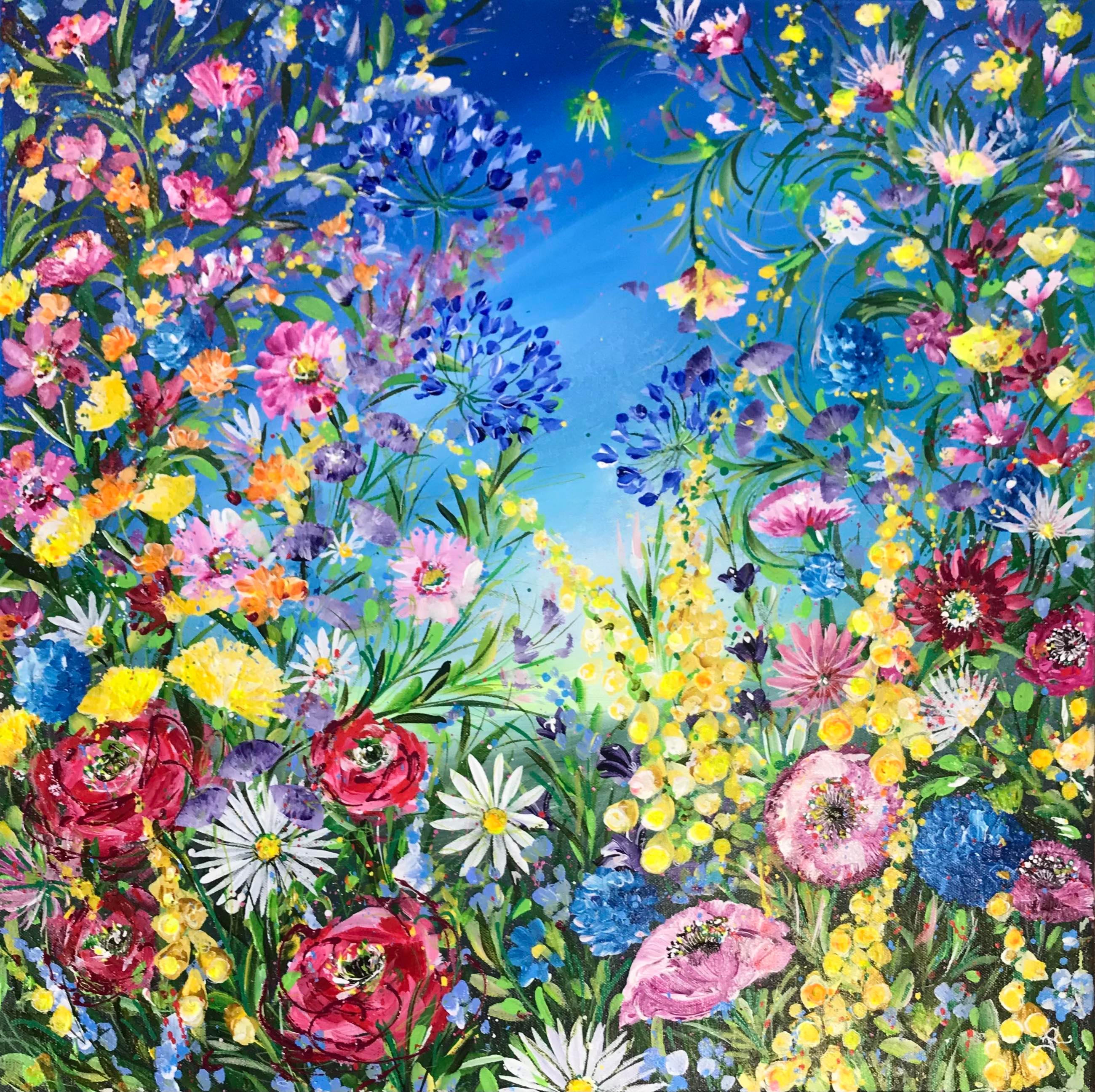 Jan Rogers Landscape Painting - Heavenly Floral II