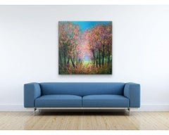 Jewelled Autumn Abstract Acrylic Painting by Jan Rogers, 2022