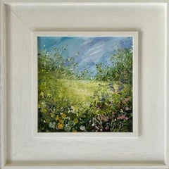 Lancashire Hedgerow II, Floral art, Meadow, Original Landscape painting