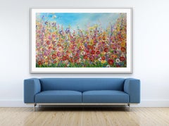 Meadow Mayhem, original painting, landscape, contemporary