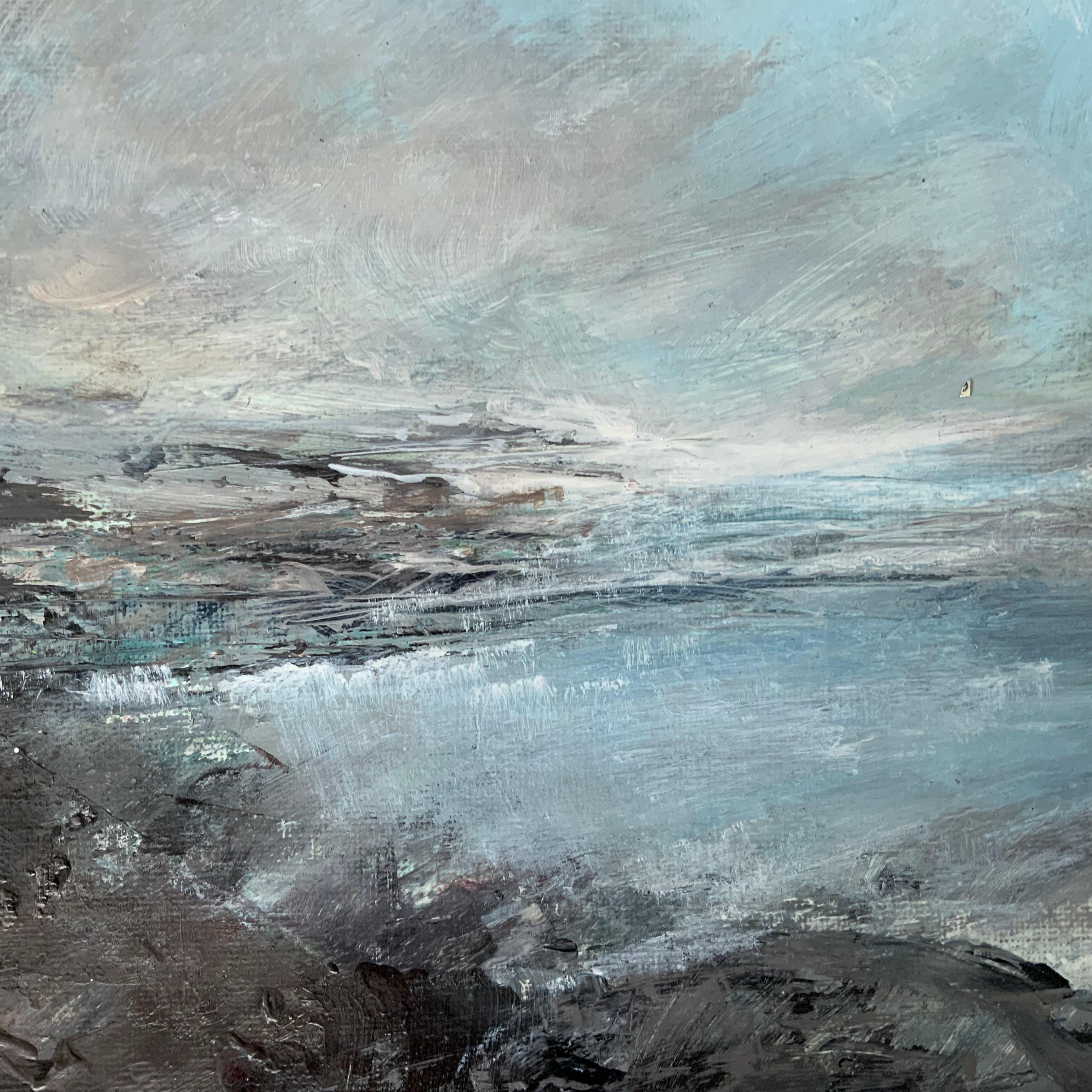 Northumberland Coast I & II, Diptych, original painting, landscape, contemporary For Sale 5