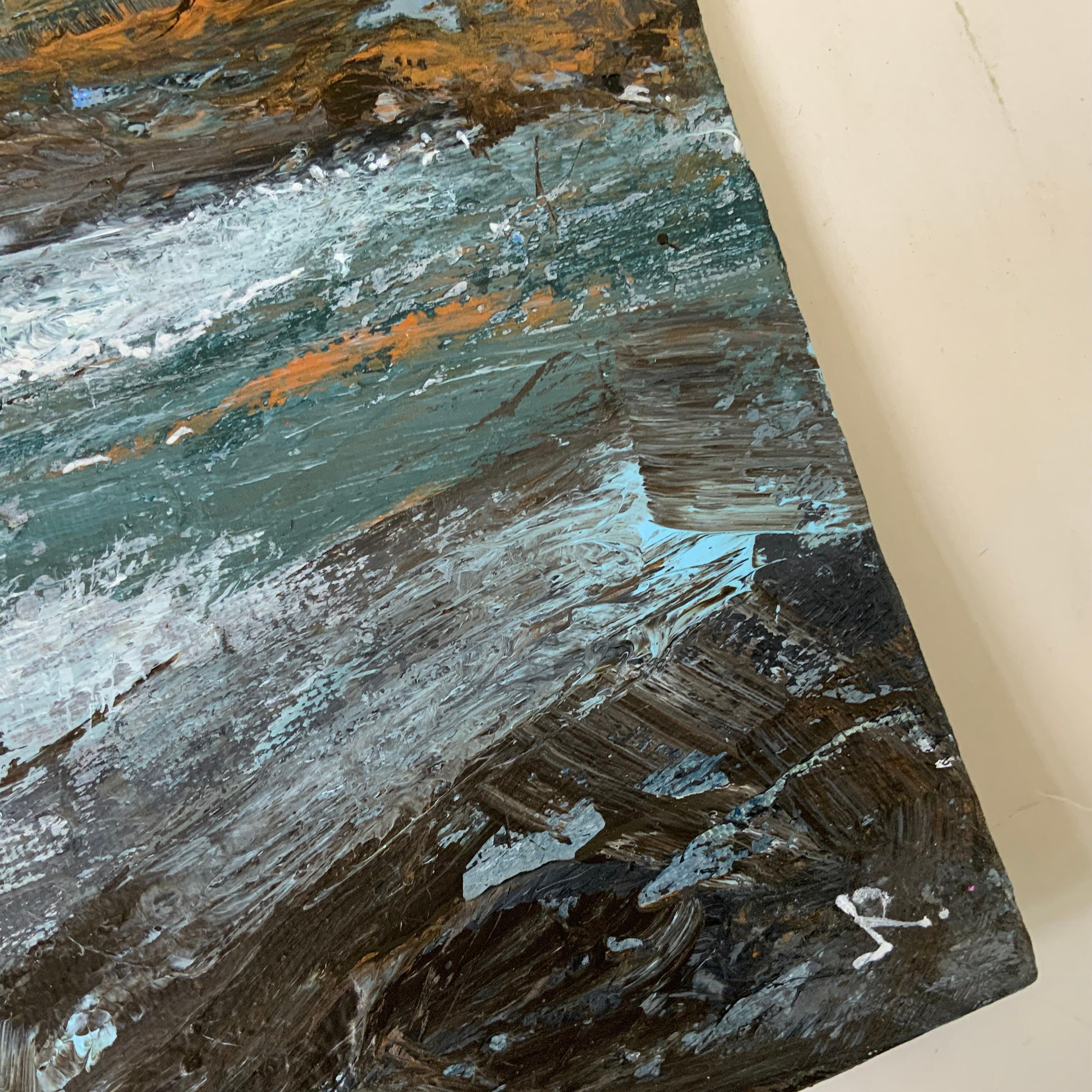 Northumberland Coast II, Originalgemälde, Landschaft, Contemporary im Angebot 2