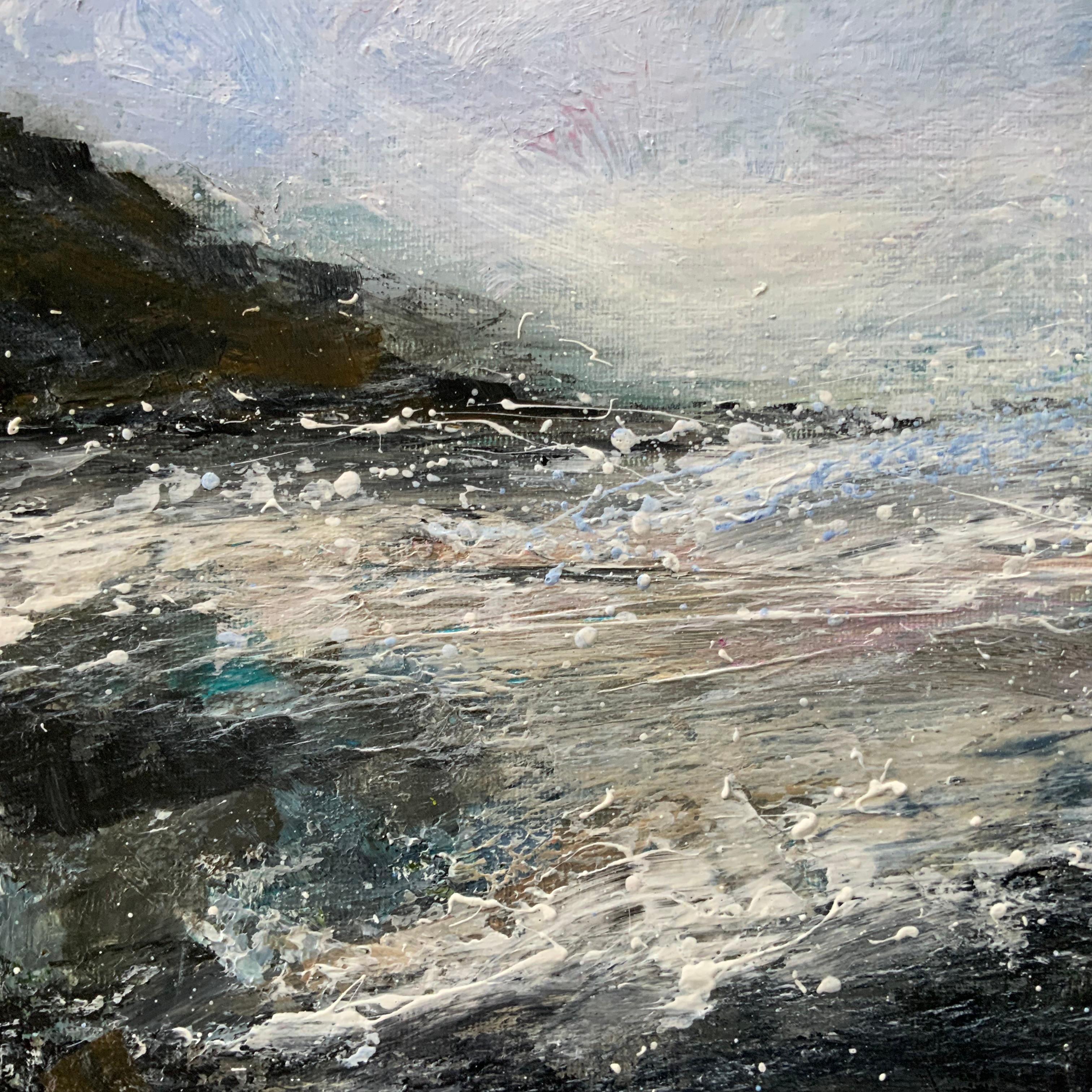 Northumberland Coastal & Robin Hoods Bay, diptych, original painting, landscape For Sale 1