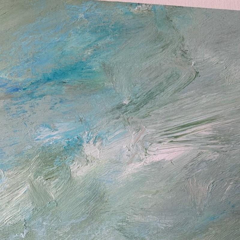 Ribble Valley Lancashire II, pintura original, pintura de paisaje, arte abstracto - Landscape Painting Gris de Jan Rogers