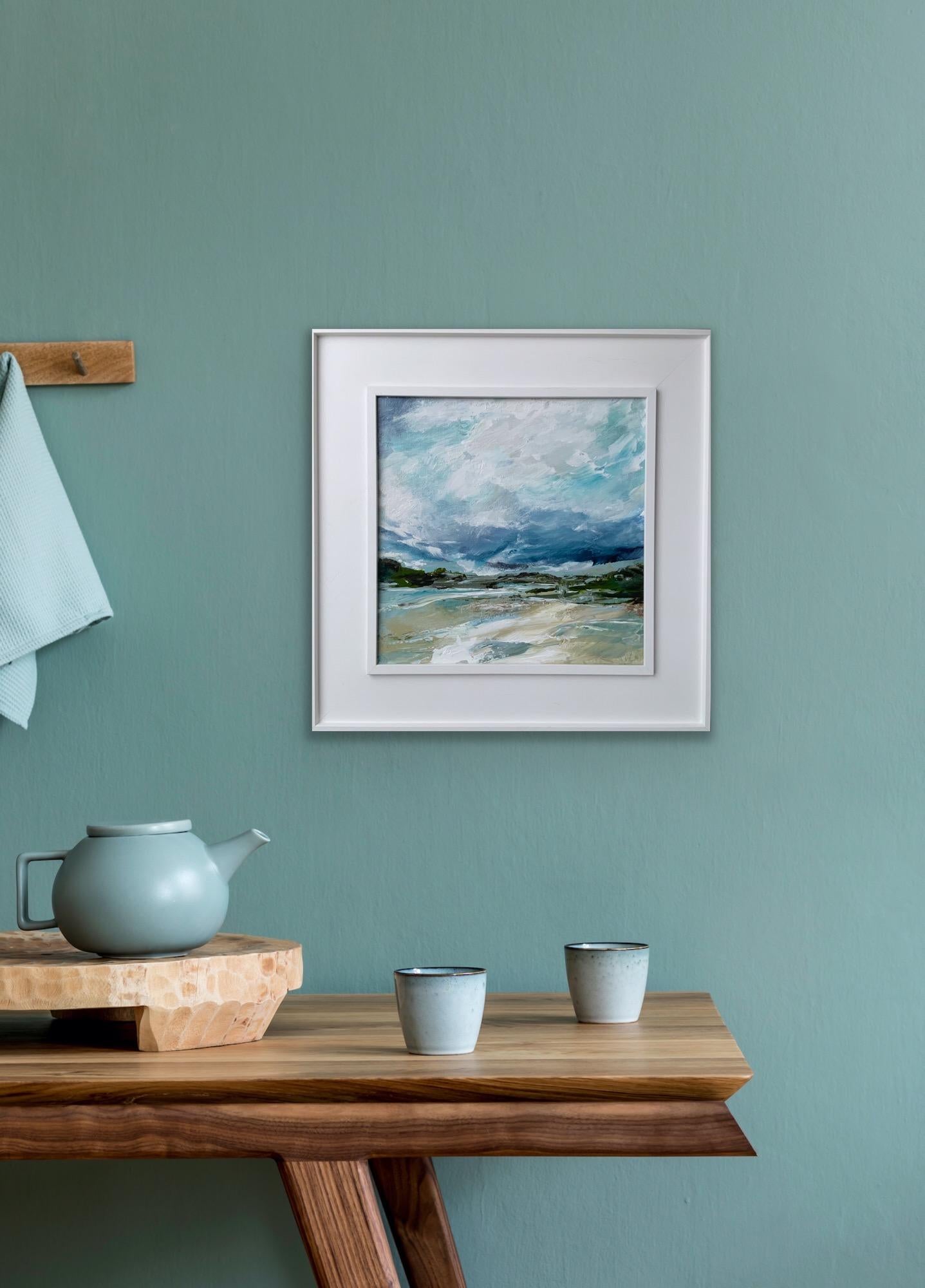Vista mare Alnmouth Northumberland, Quadro originale, Quadro di paesaggio, Hille in vendita 5
