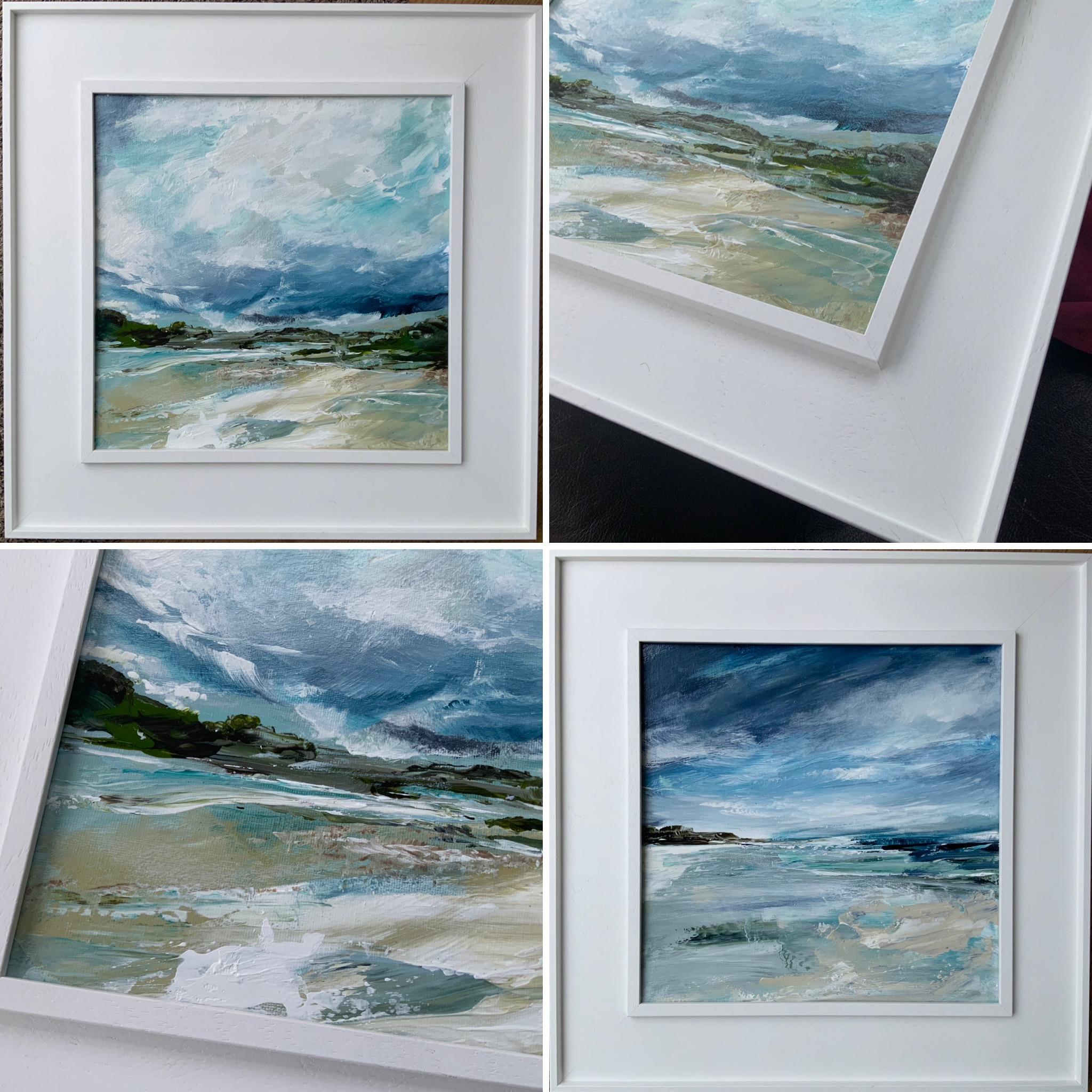 Vista mare Alnmouth Northumberland, Quadro originale, Quadro di paesaggio, Hille - Painting di Jan Rogers
