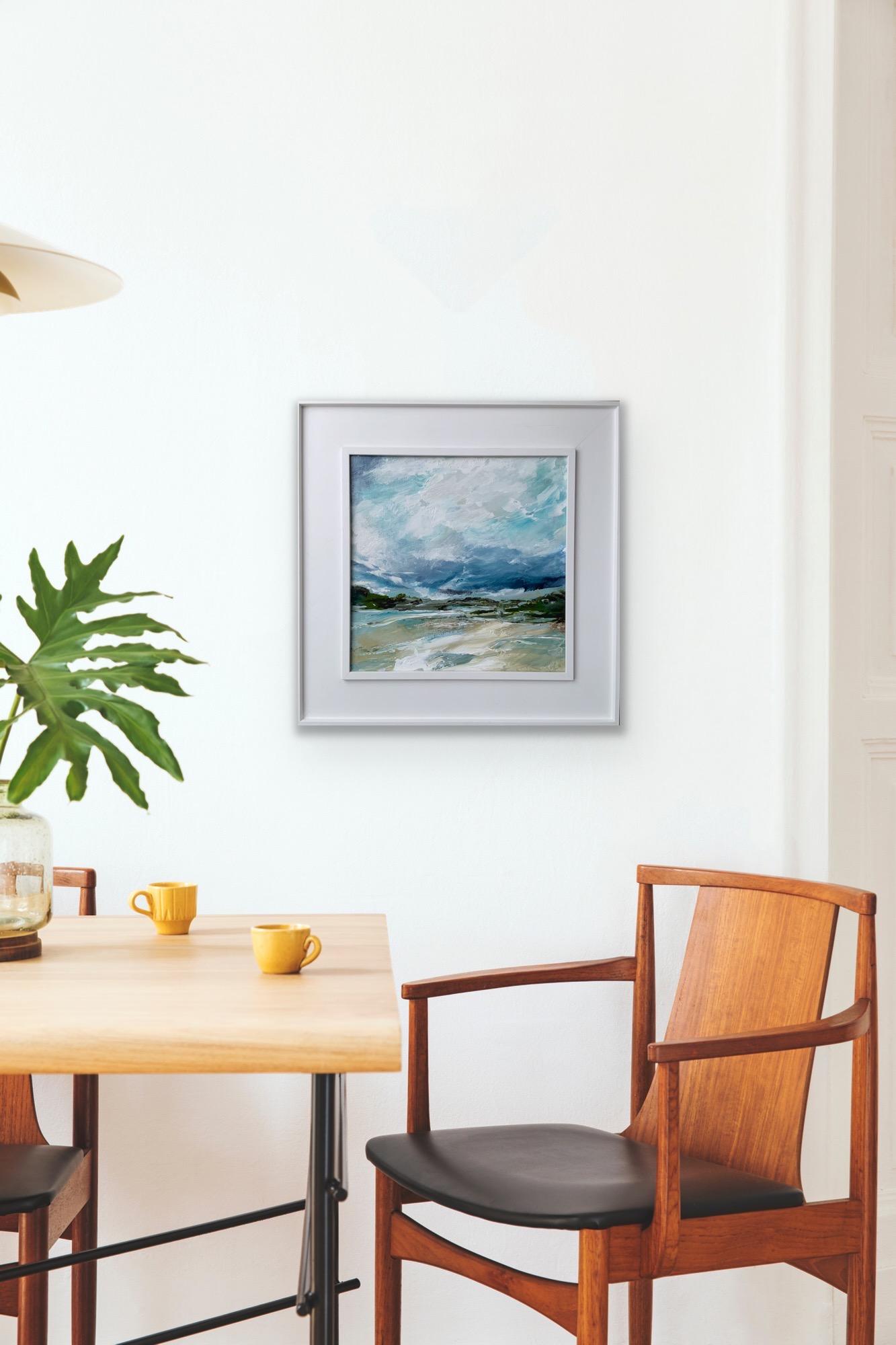 Vista mare Alnmouth Northumberland, Quadro originale, Quadro di paesaggio, Hille in vendita 4