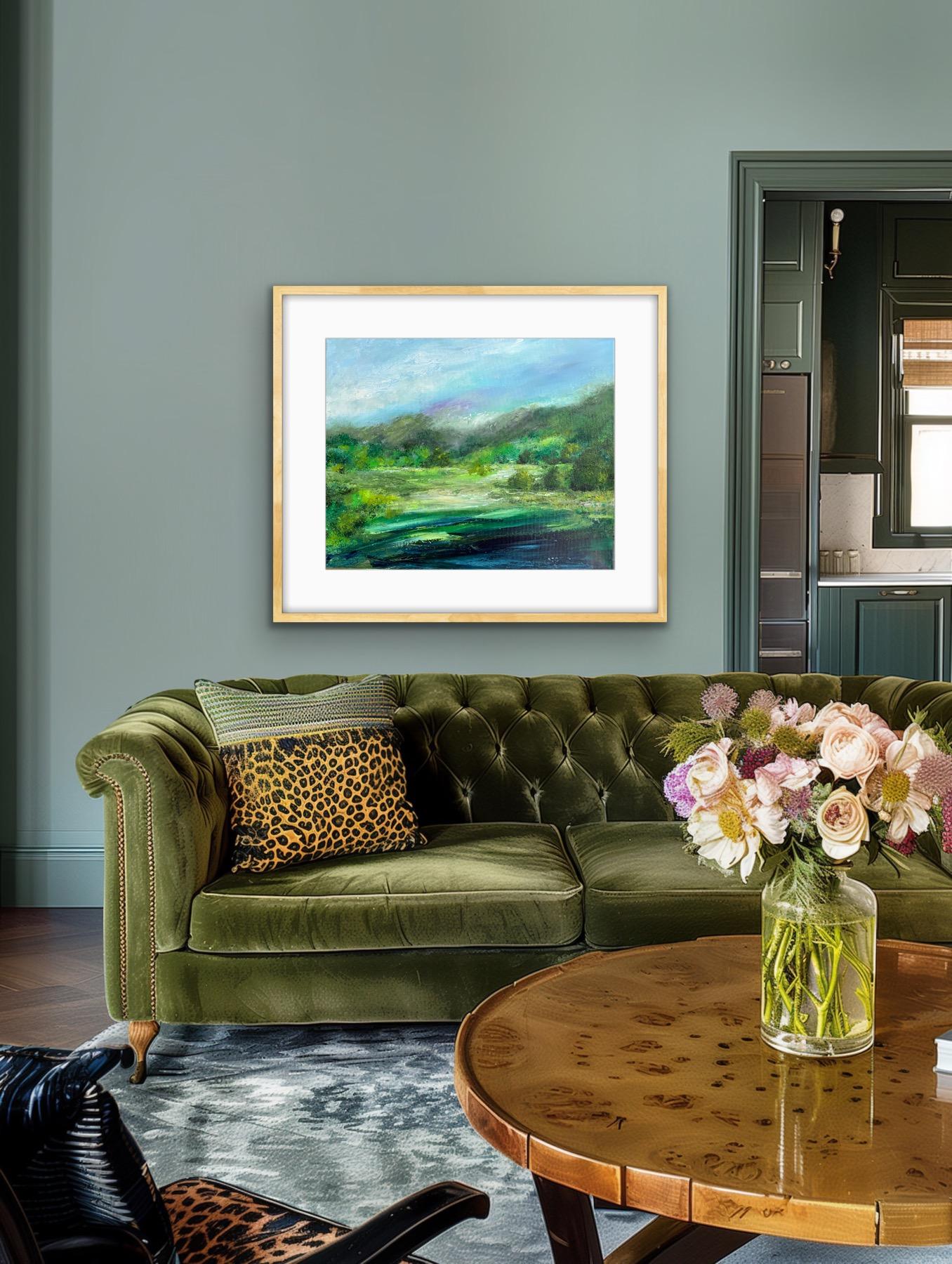 This is my second painting in this group of Ullswater, a peaceful, immense, beautiful and changeable lake that is found in Cumbria and is part of the Lake District. In a breath blue skies can turn black, calm waters can become busy. The colour a few