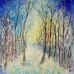 Winter Woodland, Jan Rogers, Original Landscape Painting, Forest Art, Nature Art
