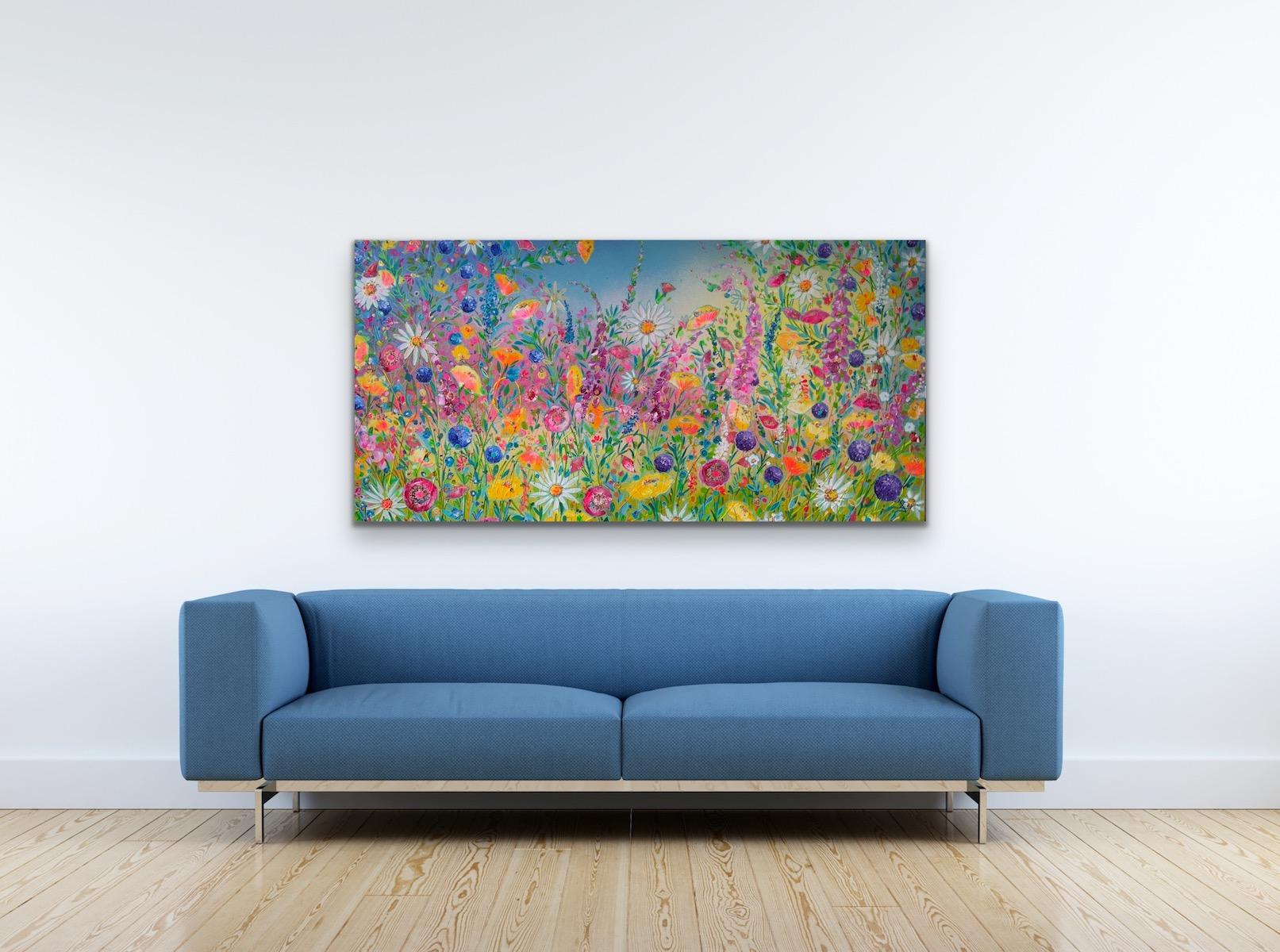 Neon Summer Floral - Print by Jan Rogers