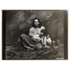 Vintage Jan Saudek, Czech Photographer, "Olga, mother again, after 18 years"