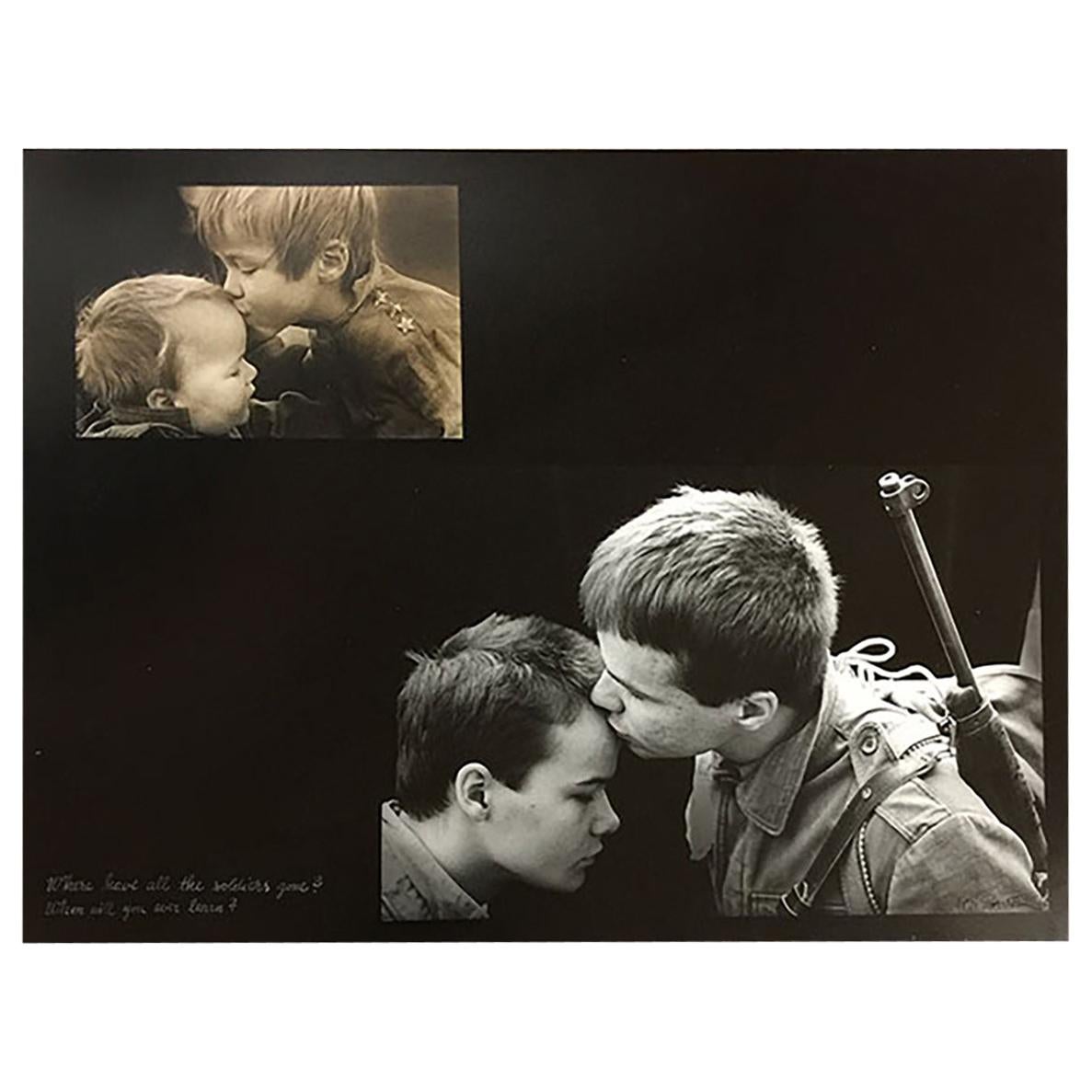 Jan Saudek, Czech Photographer, Original Gelatin Print, "# The Soldiers" For Sale