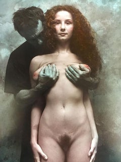 Jan Saudek, Czech Photographer, silver gelatin print titled "Puppet''