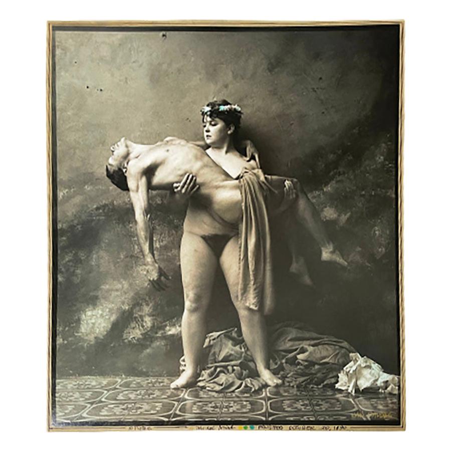 Jan Saudek, Czech Photographer, Sepia Model Print, Titled "Pieta" For Sale