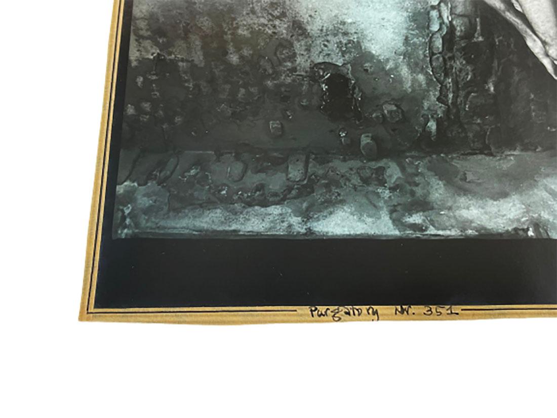 Jan Saudek, Czech Photographer, Silver Gelatin Print, Titled Purgatory Nr. 351 In Good Condition For Sale In Delft, NL