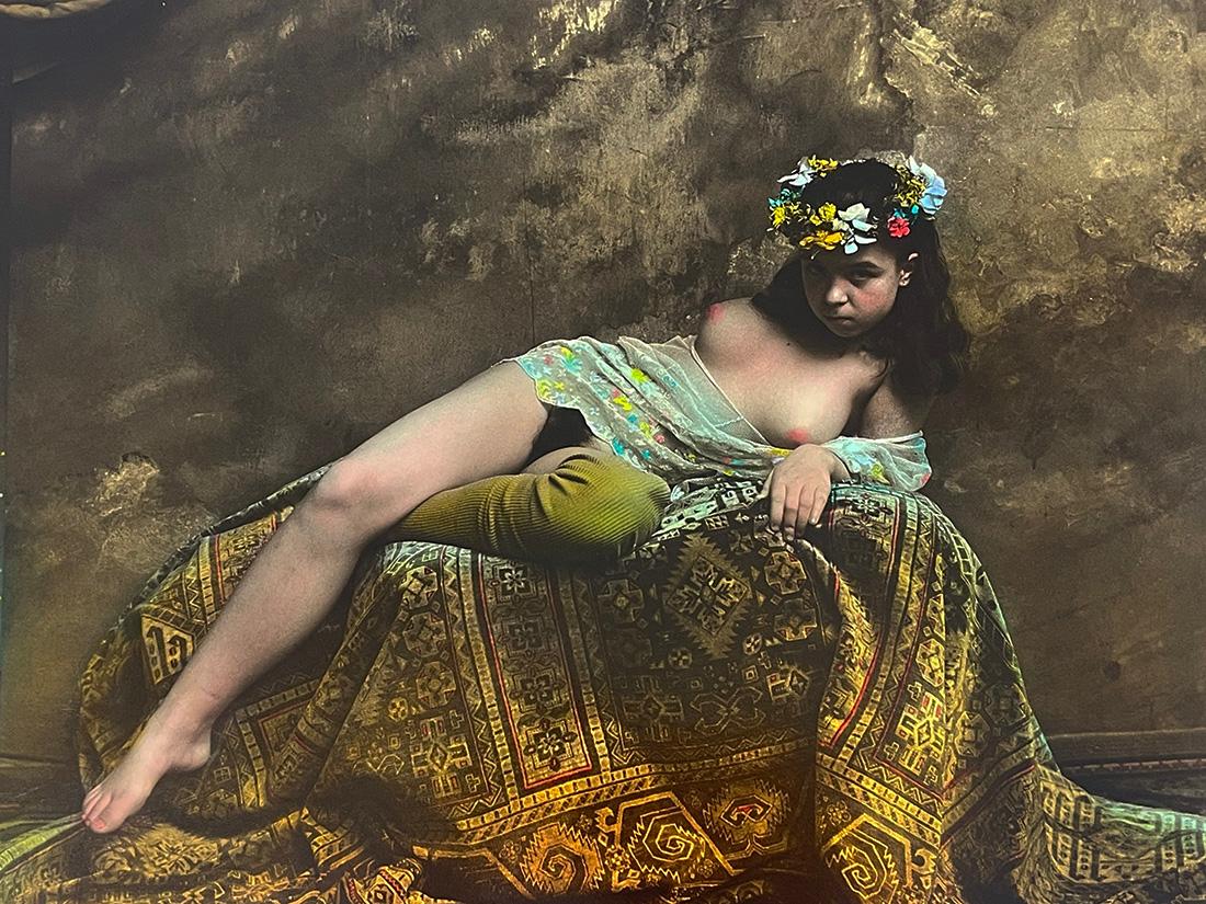 Jan Saudek, Czech photographer, silver gelatin print, (Vintage, #810)

Title: (Vintage) #810
Model print
Finished May 27, 1891 (Jan dated his work 100 Years earlier, 1991)
Signed lower left
Silver gelatin print,
Hand colored 
 
Measurement: 29,9 cm