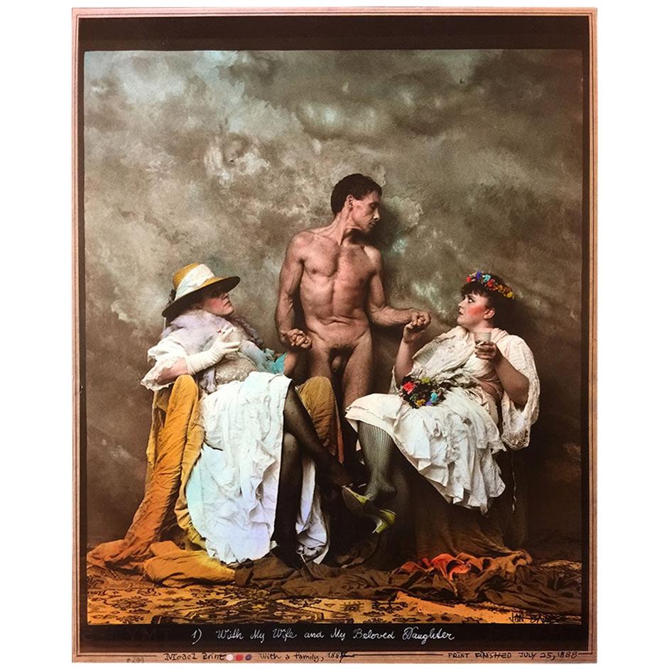 Jan Saudek, Czech Photographer, "With my Wife and My Beloved Daughter" For Sale