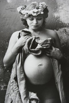 Jan Saudek, Original Photograph #358 'Miroslava, Little Mother' Large size