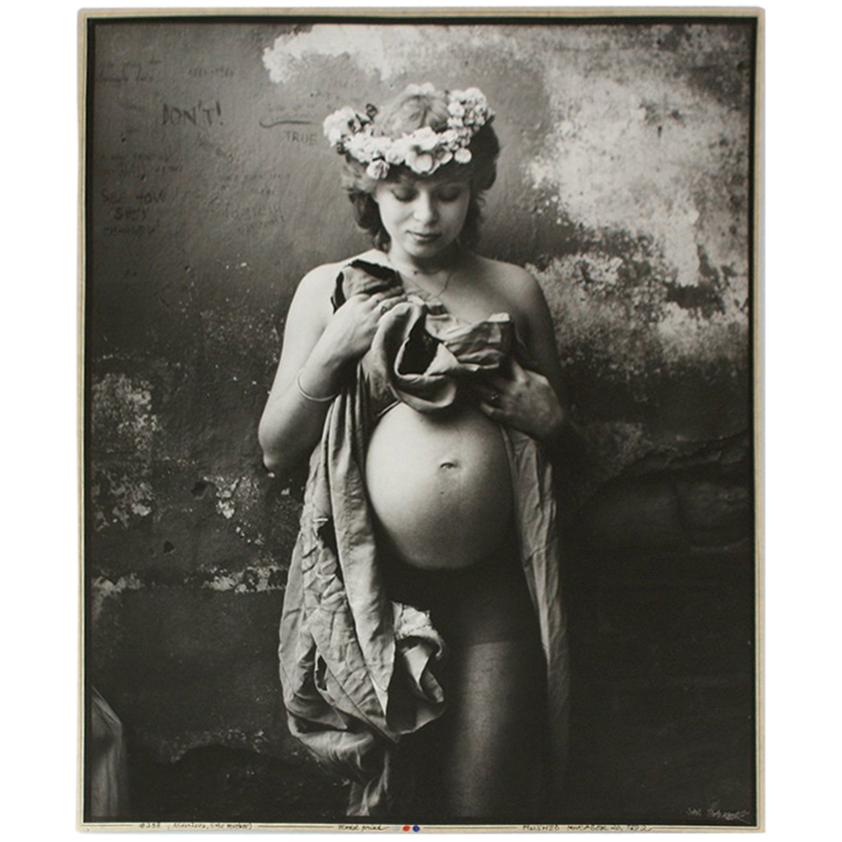 Jan Saudek, Original Photograph #358 'Miroslava, Little Mother' Large size For Sale