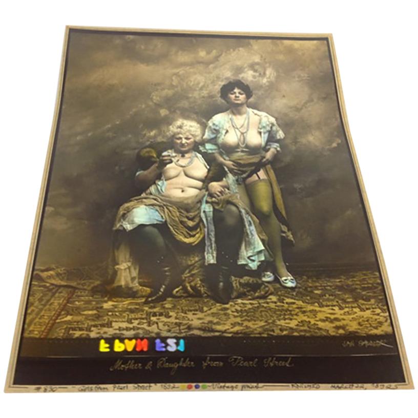 Photographie originale de Jan Saudek, « Mère et fille de Pearl Street », 1992