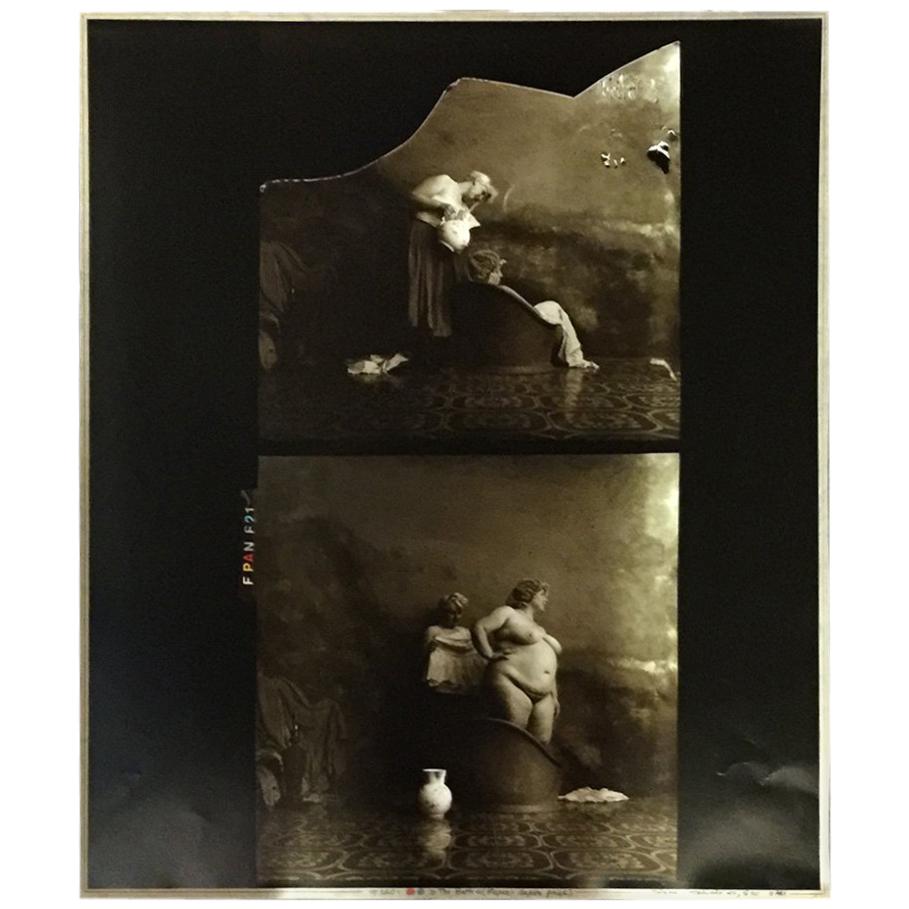 Jan Saudek, Fotografia originale "Il bagno, 'Super-Duper Print' Grande formato in vendita