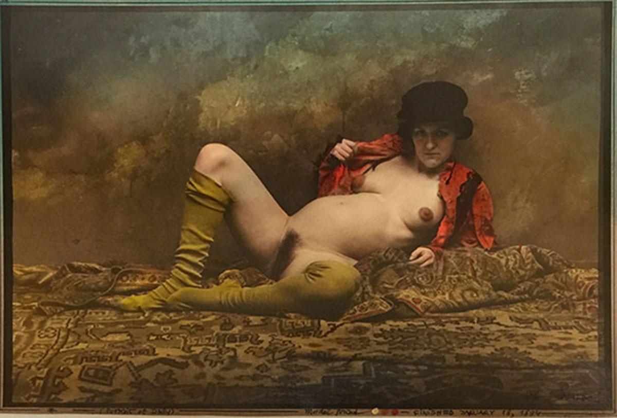 Jan Saudek, Portrait of a Lady, gravure originale à la gélatine argentique, photographie, 1994 Bon état - En vente à Delft, NL