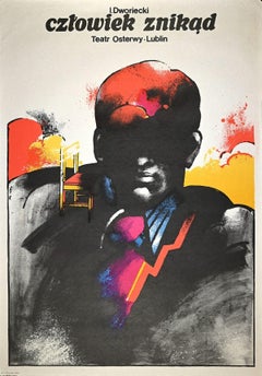 Osterwy Theatre Poster - Lublin - Retro Offset Print by Jan Sawka - 1977