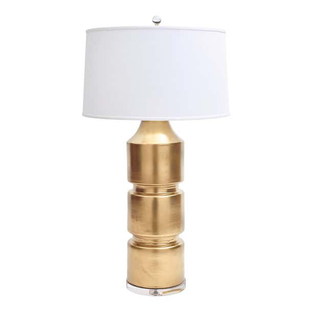 Customizable Jan Showers Milan Ceramic Table Lamp with Ivory Linen ...
