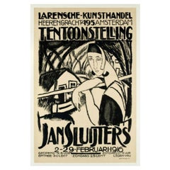 Jan Sluijters, Poster d'arte originale d'epoca, Espressionismo Cubismo, Amsterdam 1916