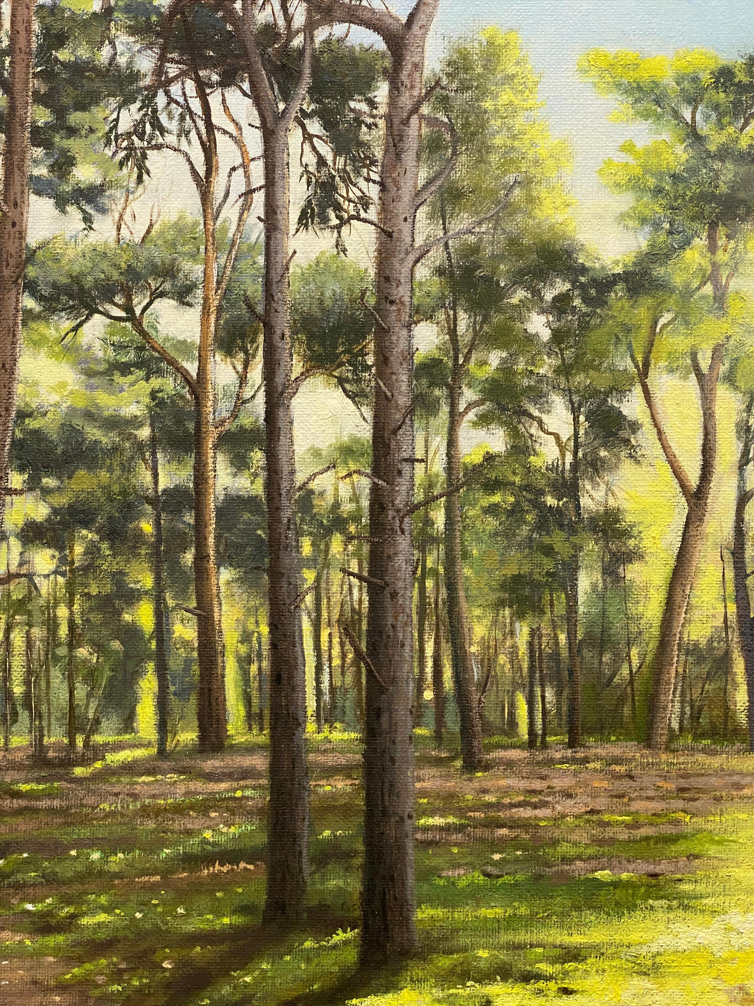  21st Century Contemporary Dutch Landscape Painting of a Forest - Brown Figurative Painting by Jan Smits