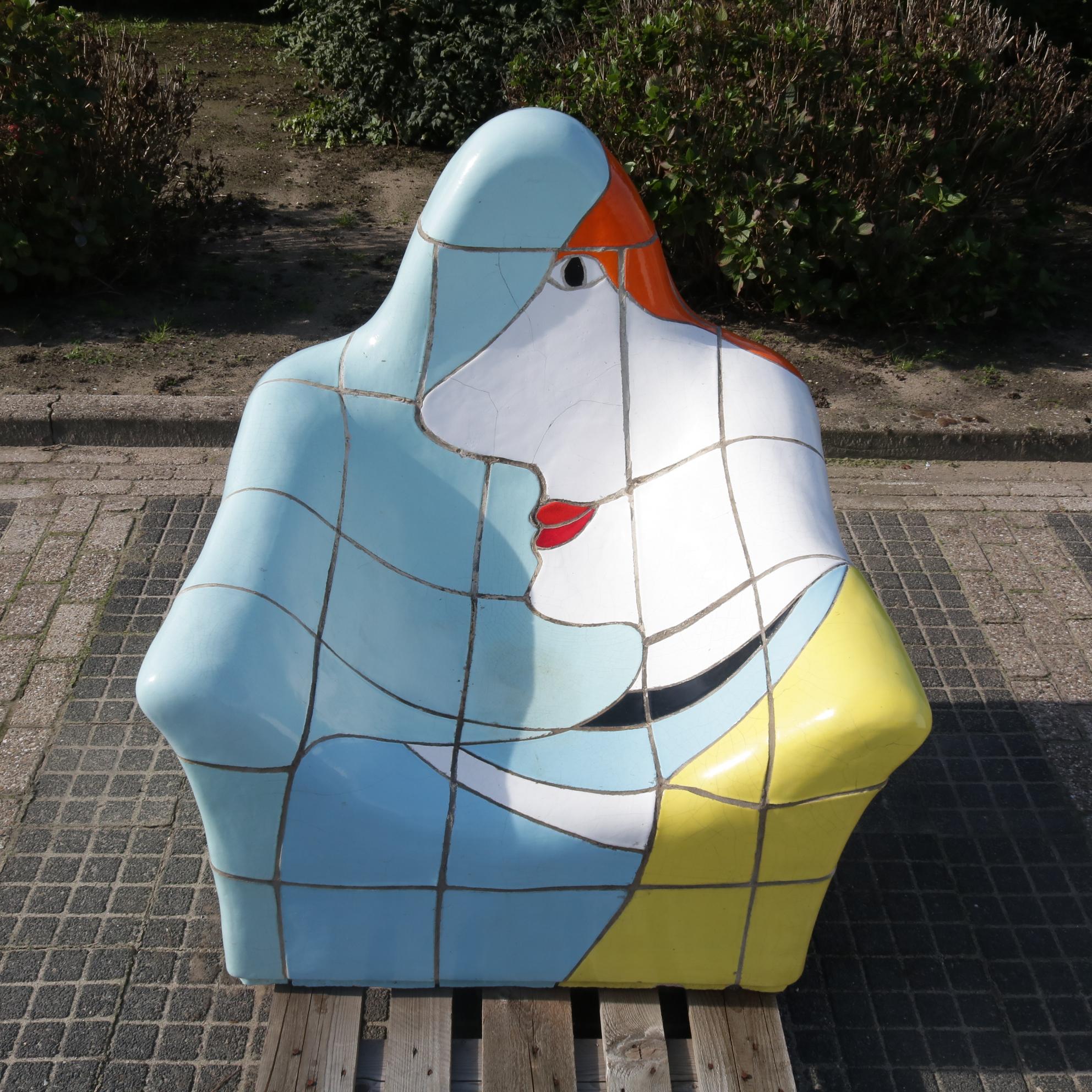 Jan Snoeck Ceramics Chair or Sculpture from the MS Volendam, Netherlands 1990 3