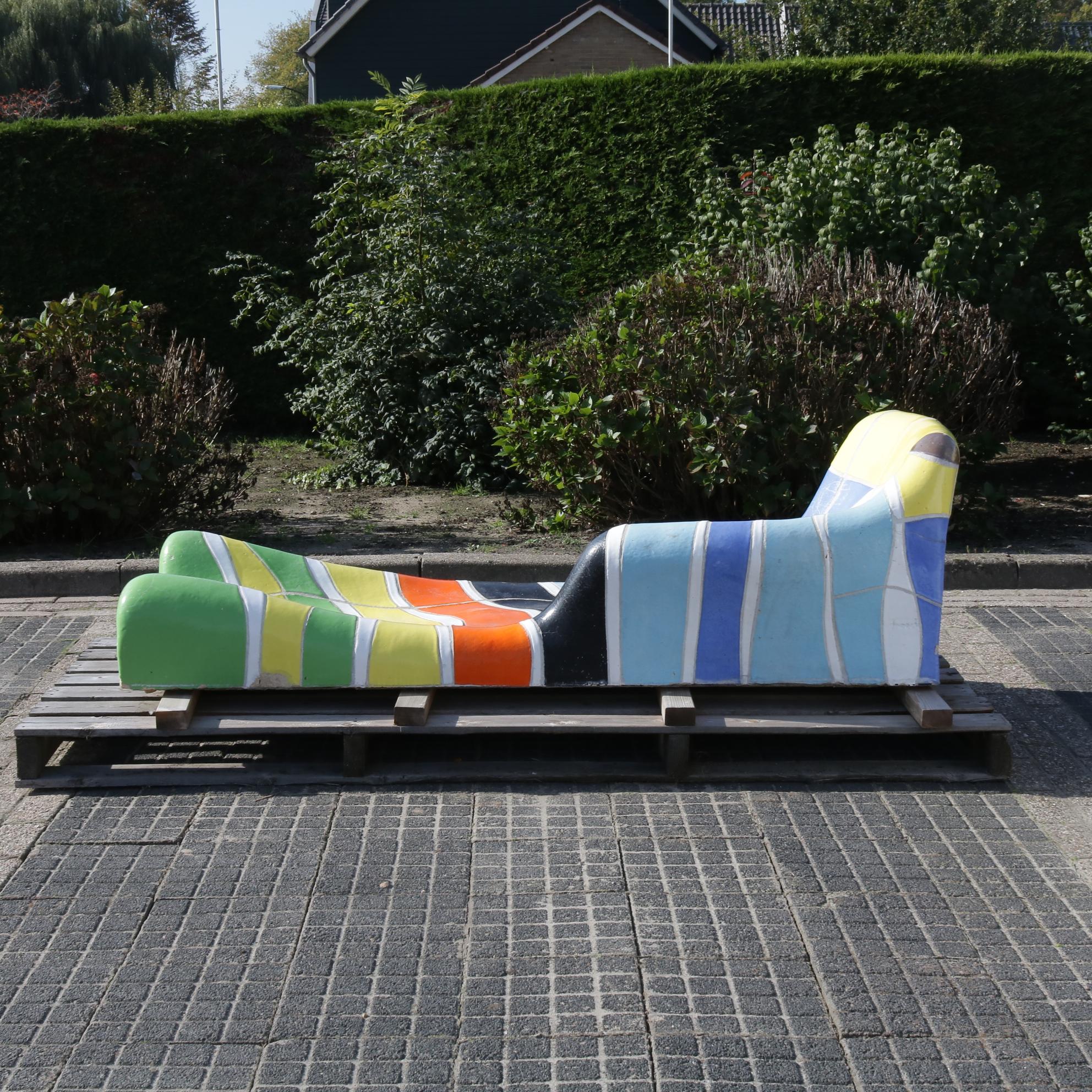 Dutch Jan Snoeck Ceramics Daybed or Sculpture from the Ms Volendam, Netherlands 1991