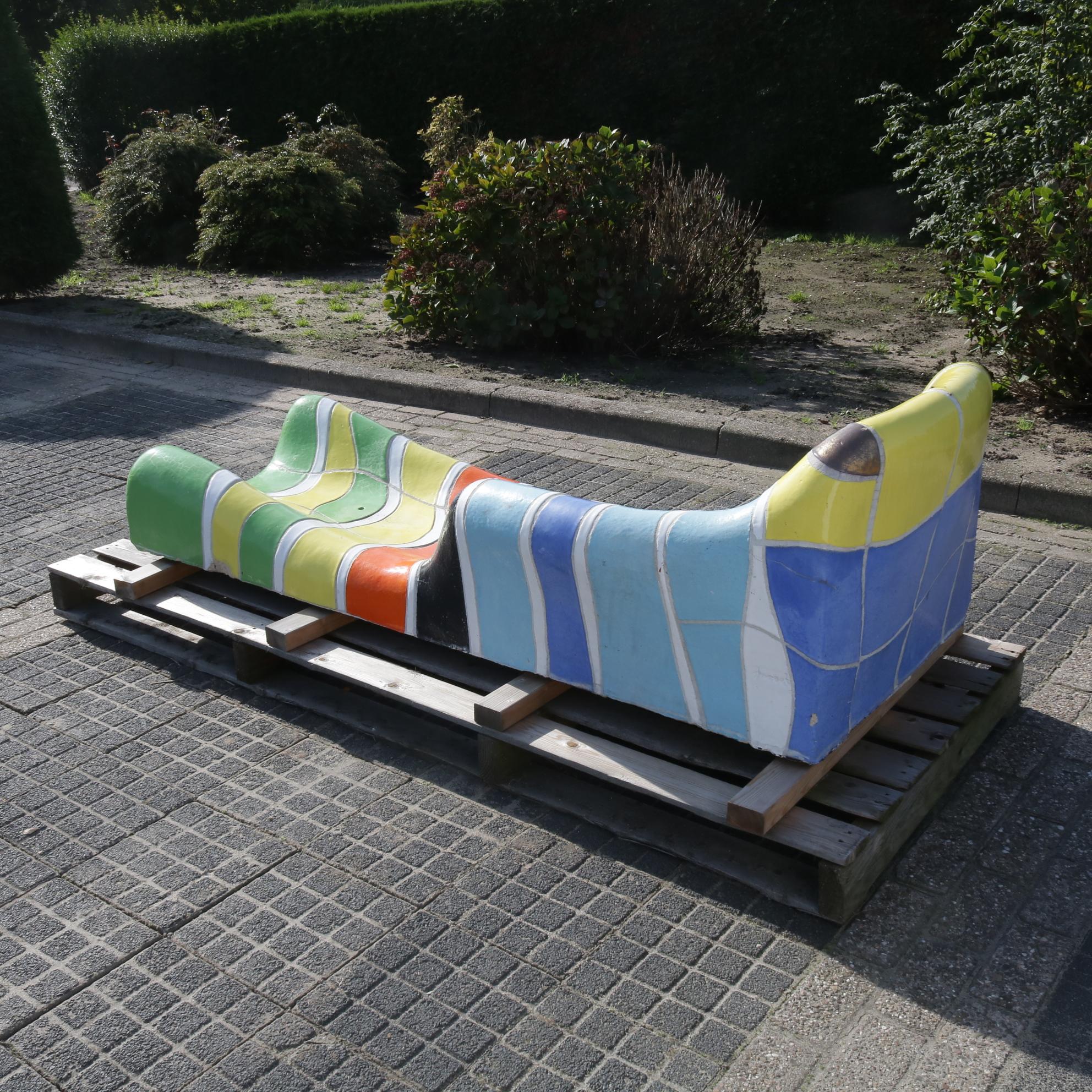 Jan Snoeck Ceramics Daybed or Sculpture from the Ms Volendam, Netherlands 1991 In Good Condition In Amsterdam, NL