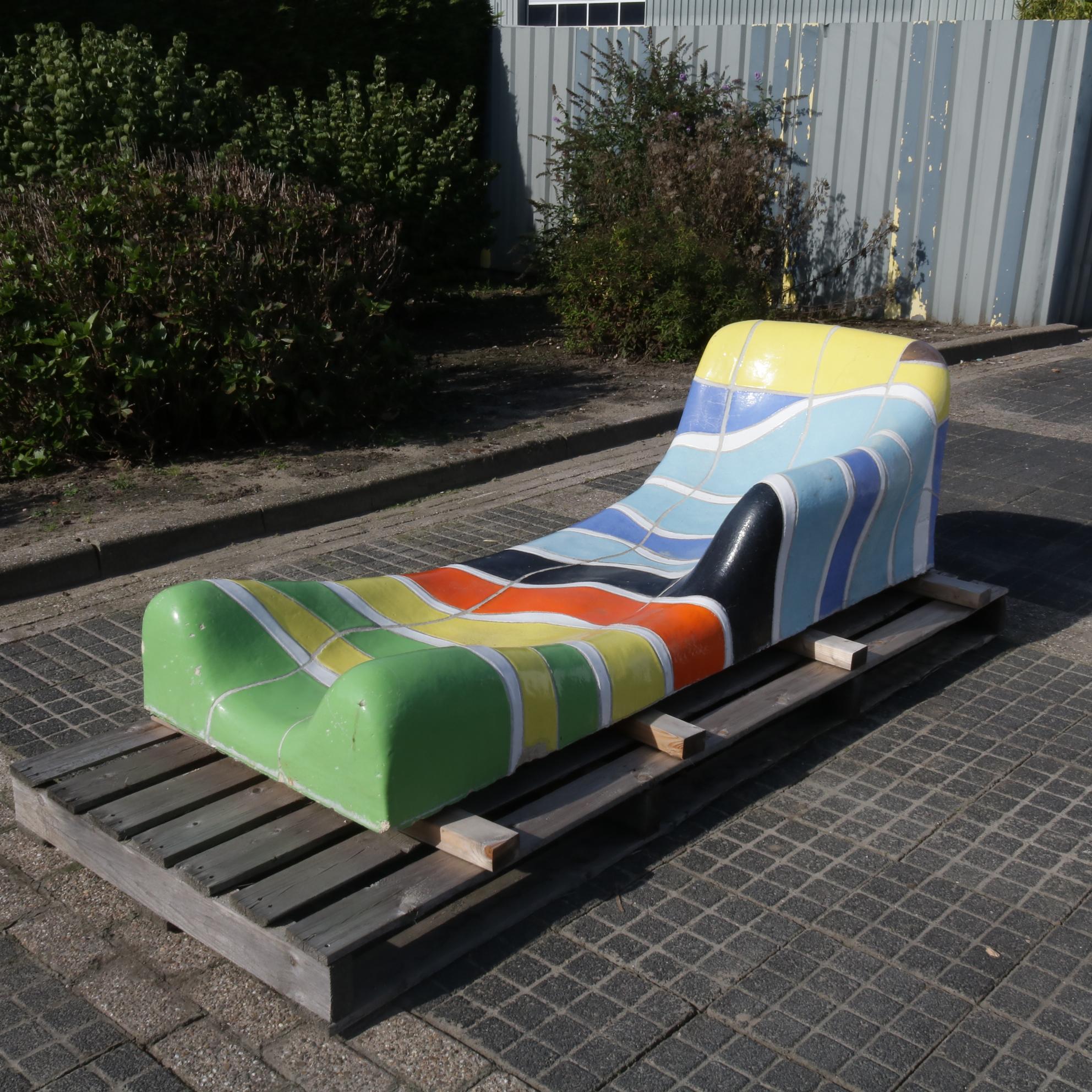 20th Century Jan Snoeck Ceramics Daybed or Sculpture from the Ms Volendam, Netherlands 1991