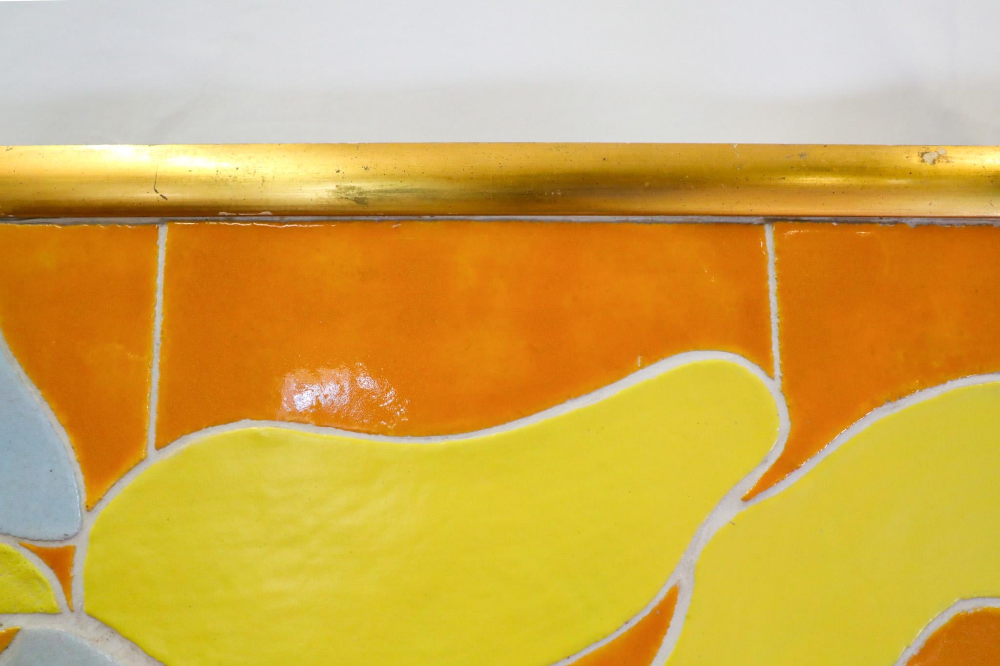 Jan Snoeck, grande opera d'arte su piastrelle di ceramica con cornice dorata in vendita 3