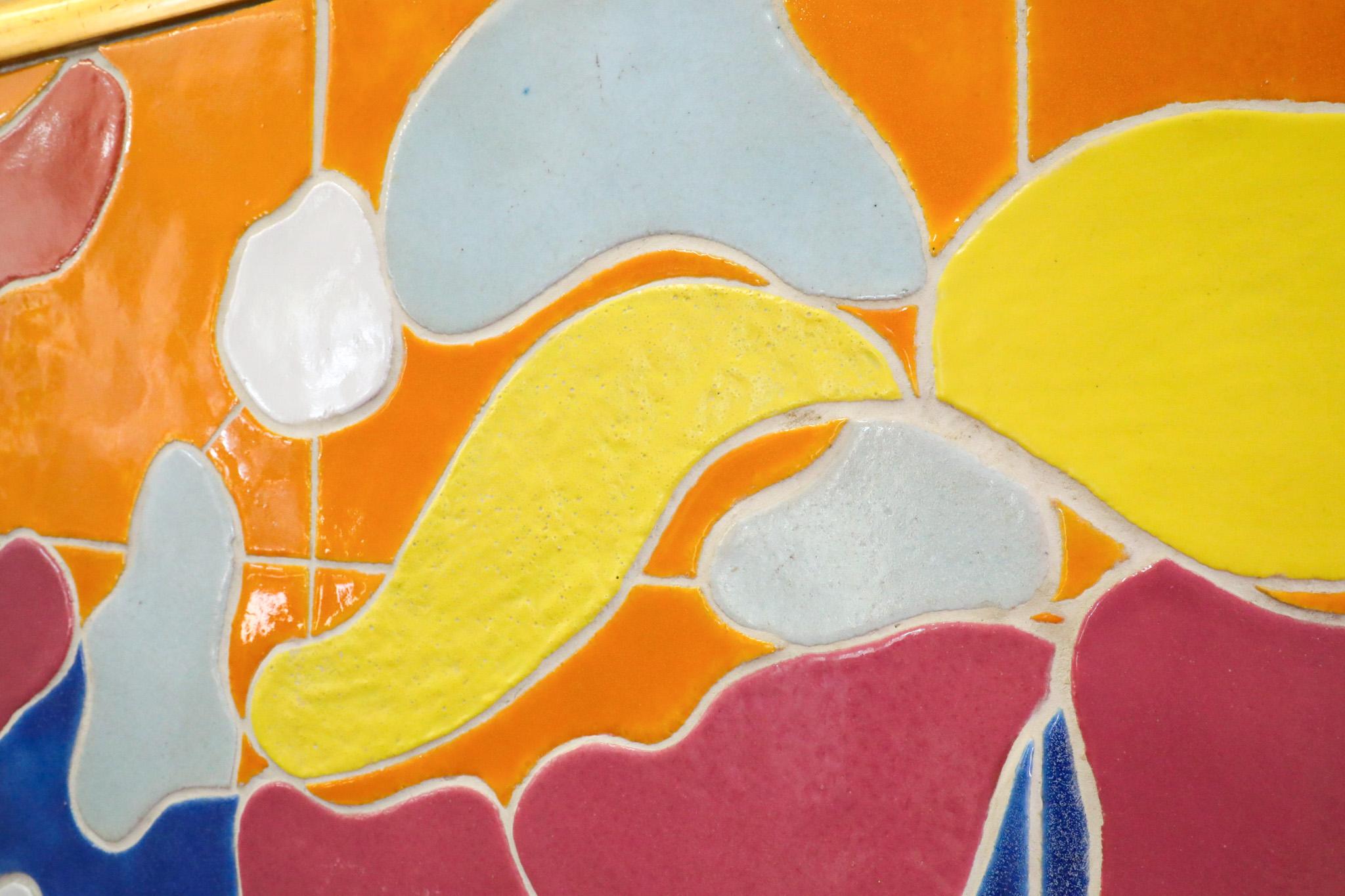Jan Snoeck, grande opera d'arte su piastrelle di ceramica con cornice dorata in vendita 4