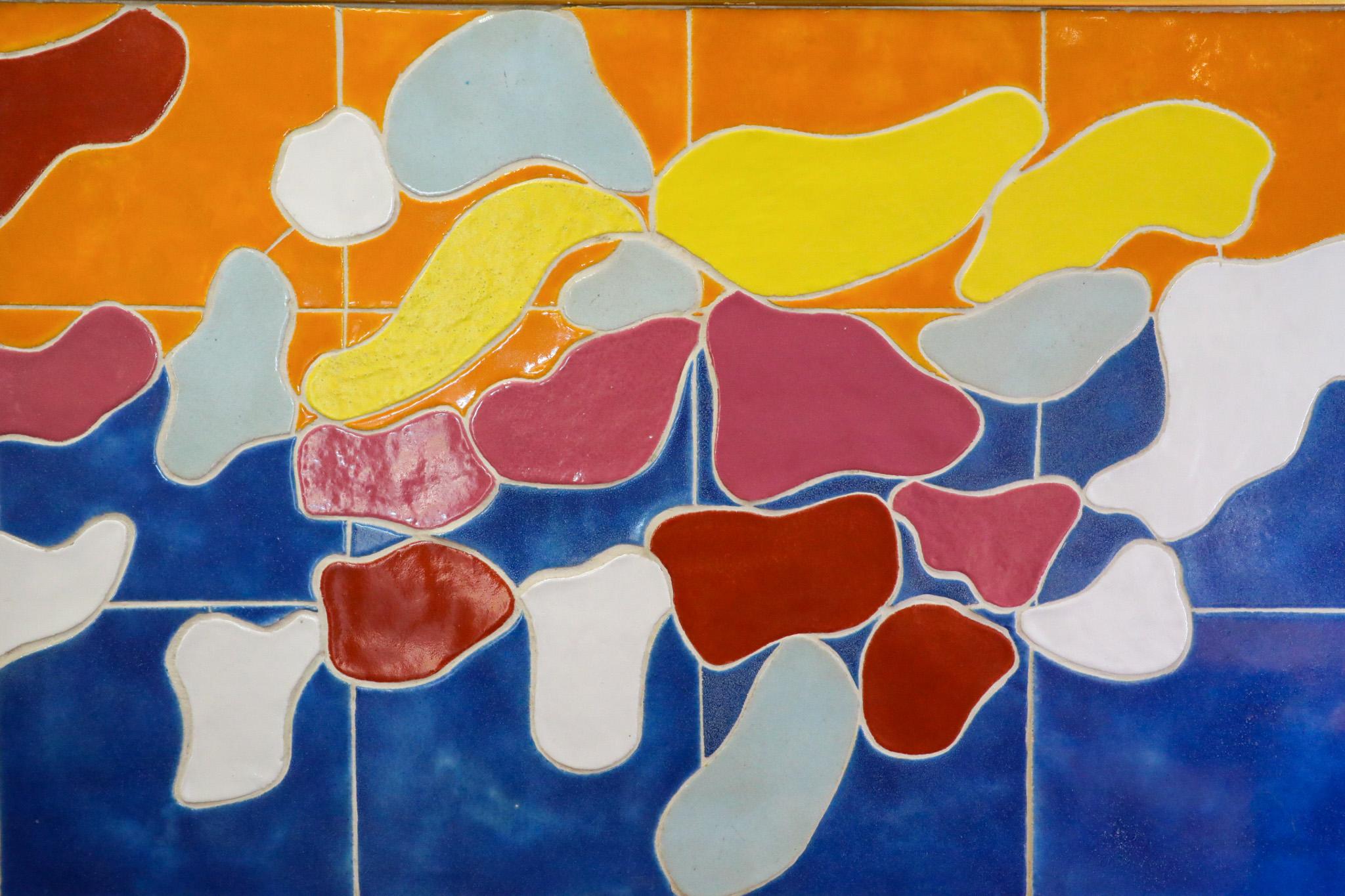 Jan Snoeck, grande opera d'arte su piastrelle di ceramica con cornice dorata in vendita 6
