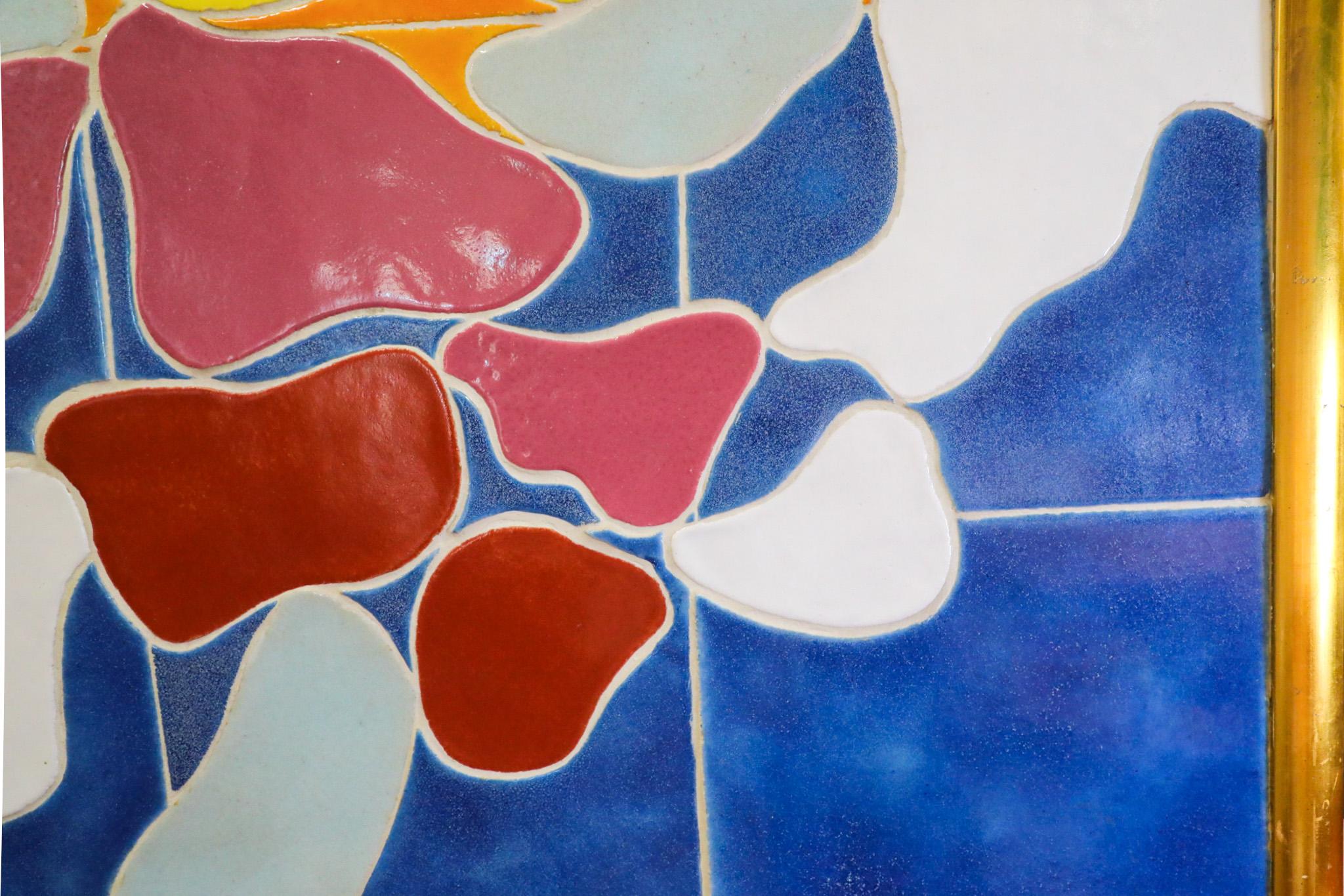 Jan Snoeck, grande opera d'arte su piastrelle di ceramica con cornice dorata in vendita 9