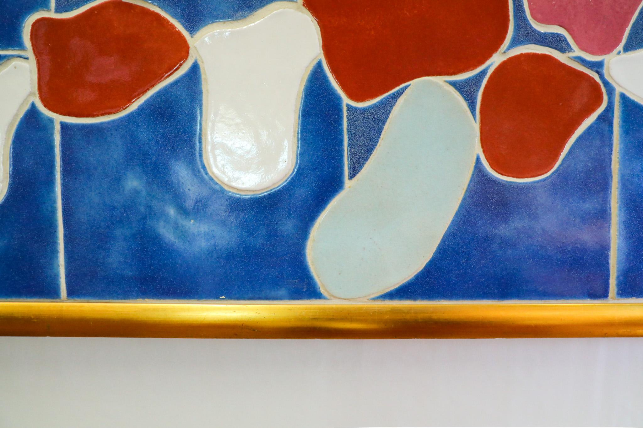 Jan Snoeck, grande opera d'arte su piastrelle di ceramica con cornice dorata in vendita 2