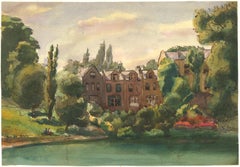 Jan Stanley Hiller (b.1918) - Mid 20th Century Watercolour, Beside The Lake
