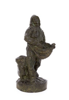 Sämann (Sower) - Bronze, Sculpture, Modern, Rural, 20th Century, Czech