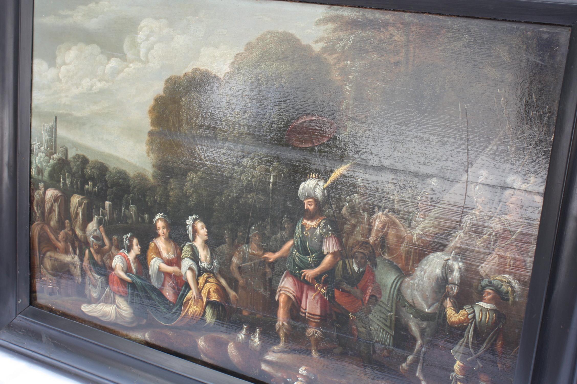 Vintage painting by Tengnagel Jan 1584-1635 - The meeting of David and Abigail For Sale 6