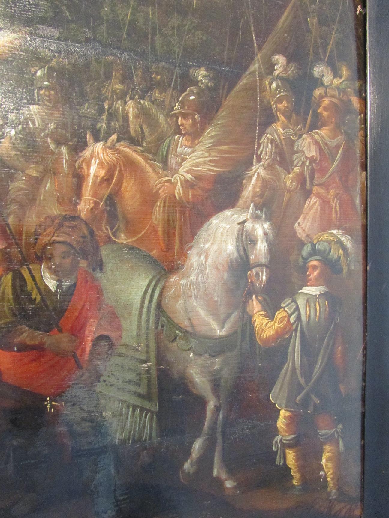 Vintage painting by Tengnagel Jan 1584-1635 - The meeting of David and Abigail For Sale 2