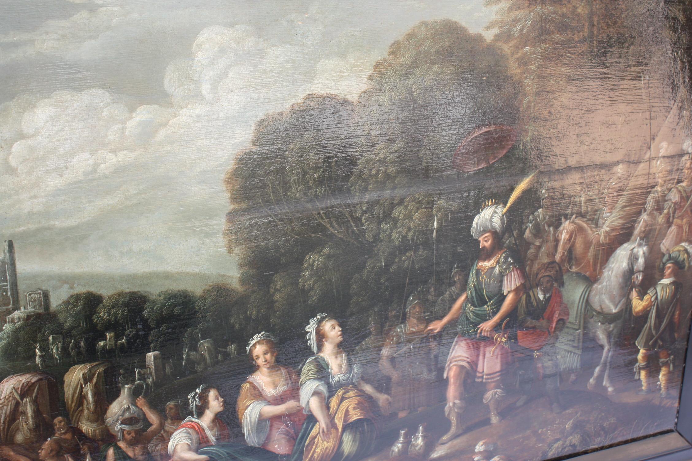 Vintage painting by Tengnagel Jan 1584-1635 - The meeting of David and Abigail For Sale 4
