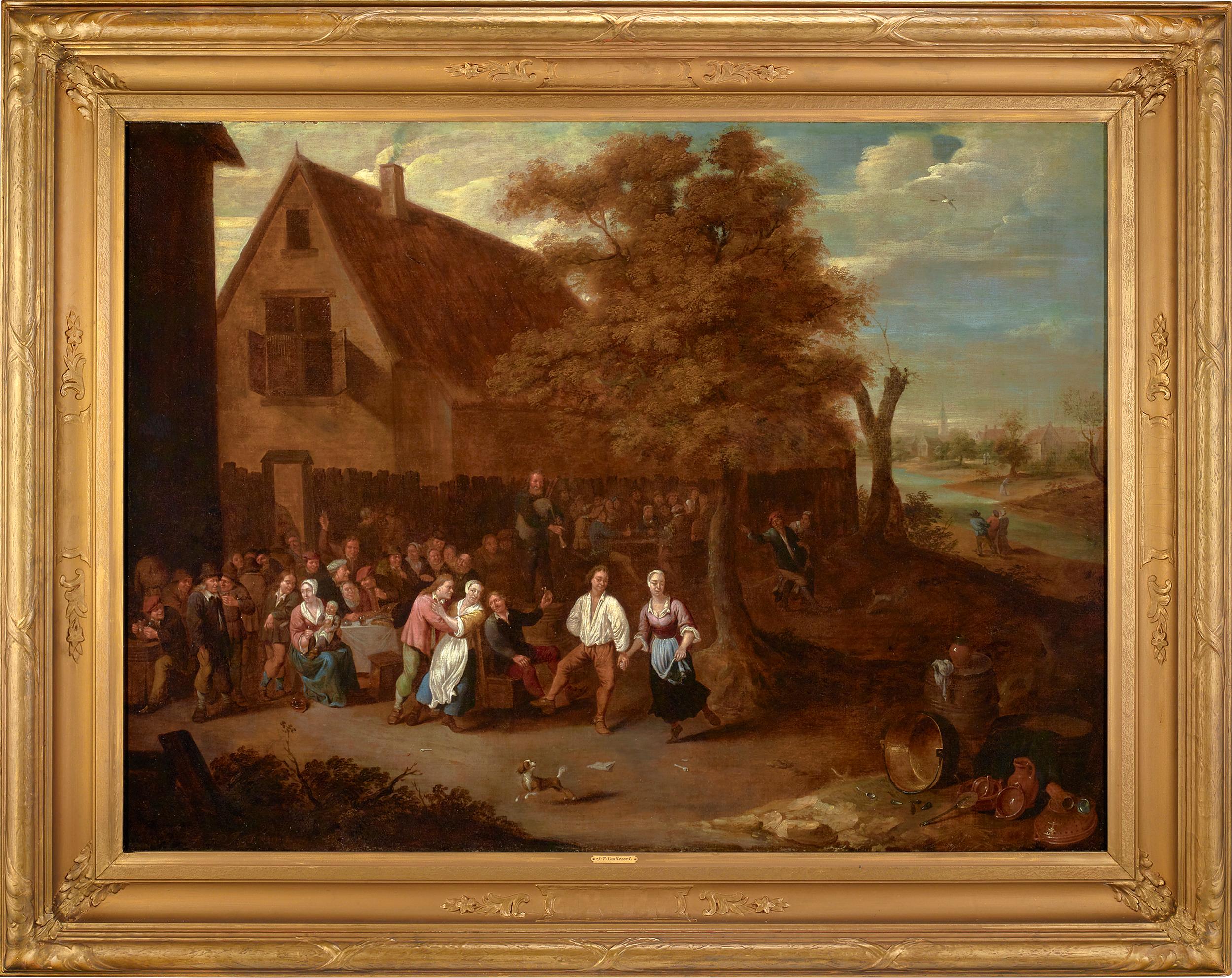 A Peasant Country Scene von Jan Thomas van Kessel im Angebot 1