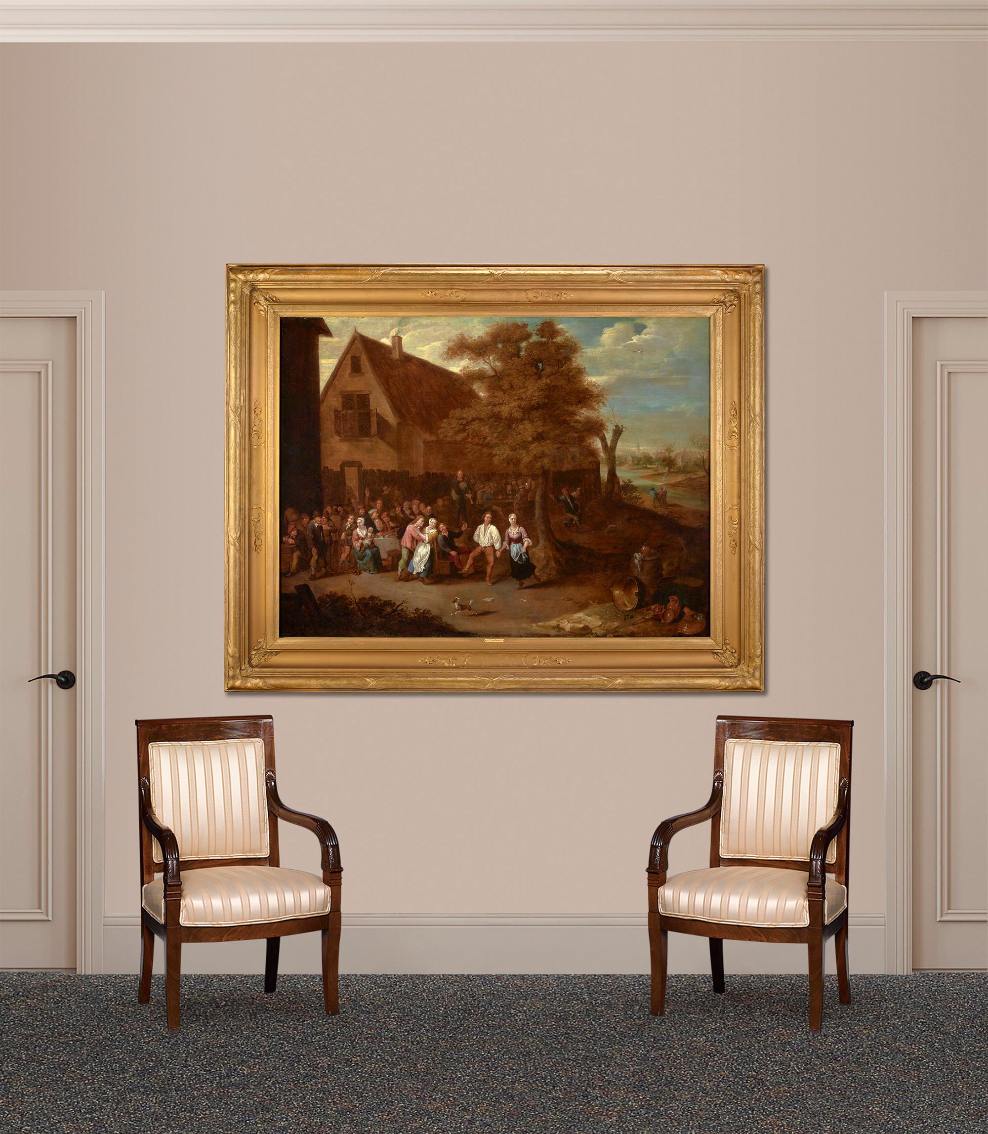 A Peasant Country Scene von Jan Thomas van Kessel im Angebot 4