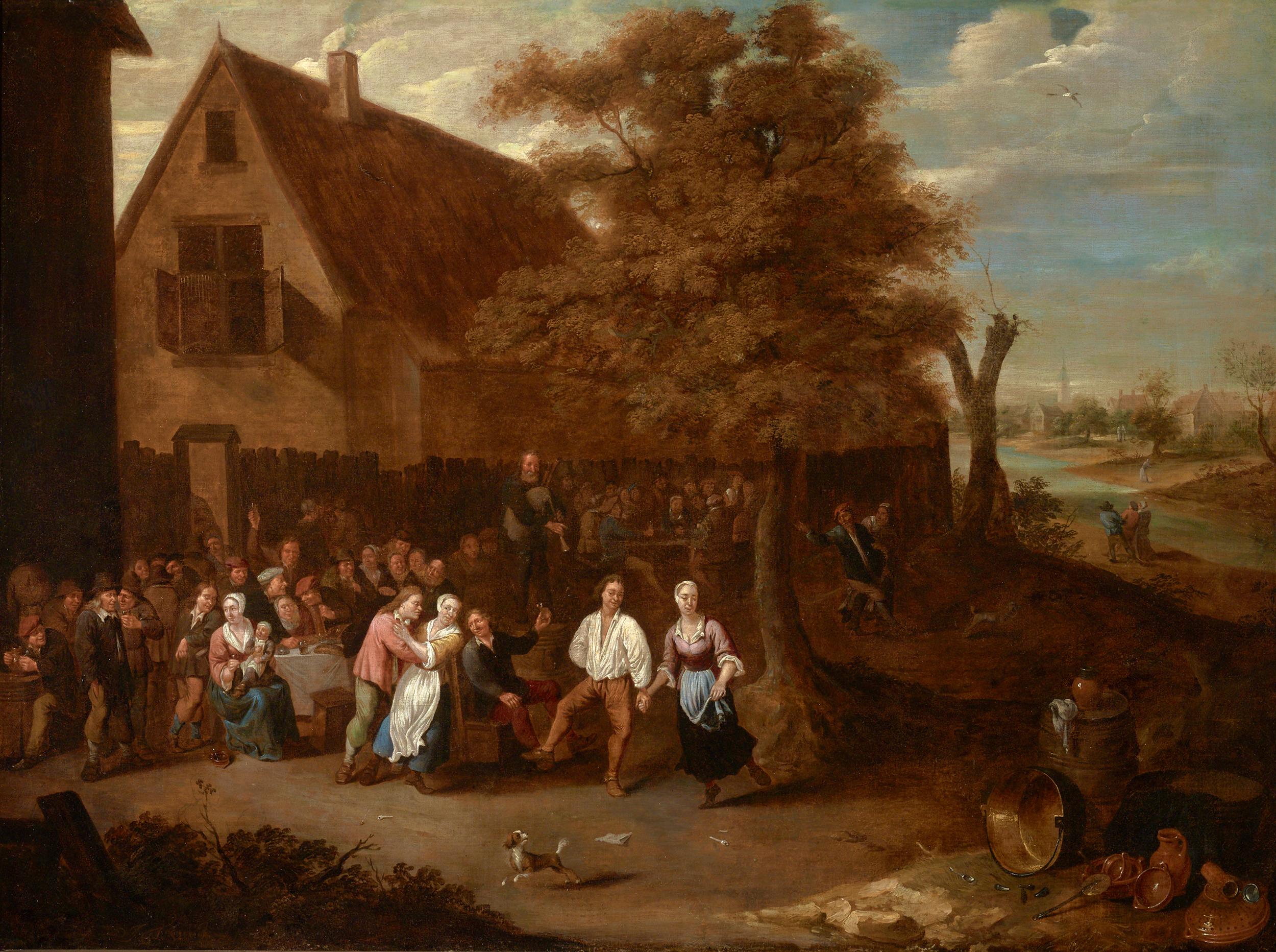 A Peasant Country Scene von Jan Thomas van Kessel