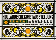 1903 Dutch Art Exhibit in Krefeld - Original Abstract Art Nouveau Poster